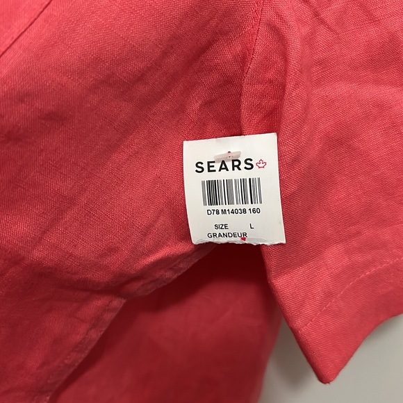 Natural Blue By Visitors Linen Shirt Size Large - Picture 15 of 15